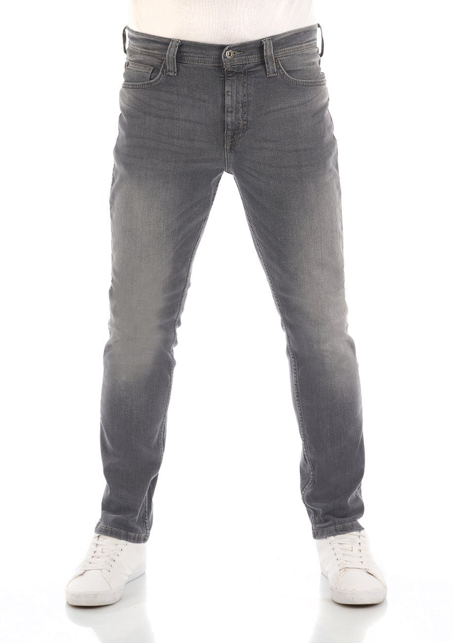 Fit Vegas Slim-fit-Jeans DENIM Stretch Slim MUSTANG Hose (4500-313) mit Herren Jeanshose Denim GREY