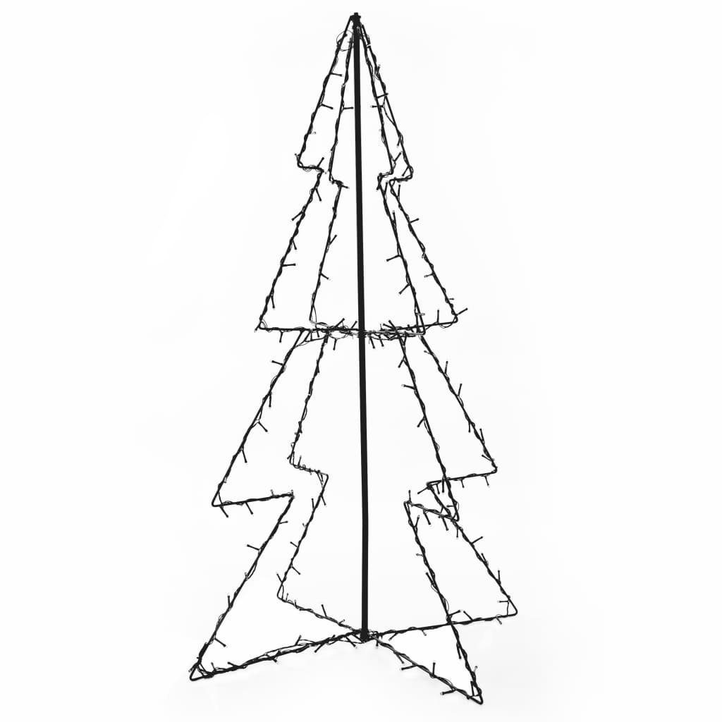 vidaXL Lichterkette 120 x 78 cm Weihnachtskegelbaum 160 LEDs Innen und Außen 78x120 cm