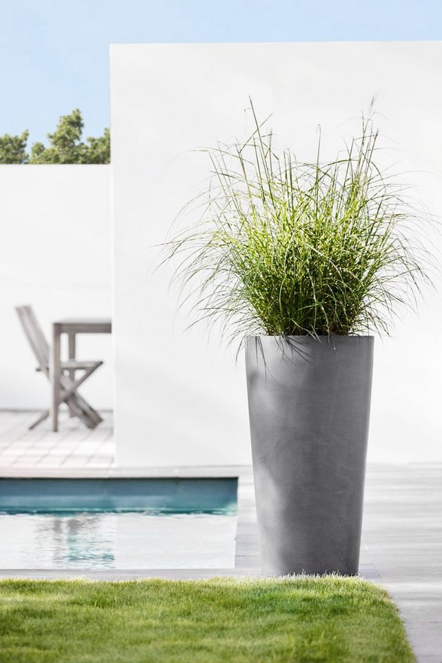 Thumbnail - ECOPOTS Blumentopf Amsterdam extrahoch 90 Grau, für innen und außen: frostsicher, bruchsicher und lichtbeständig