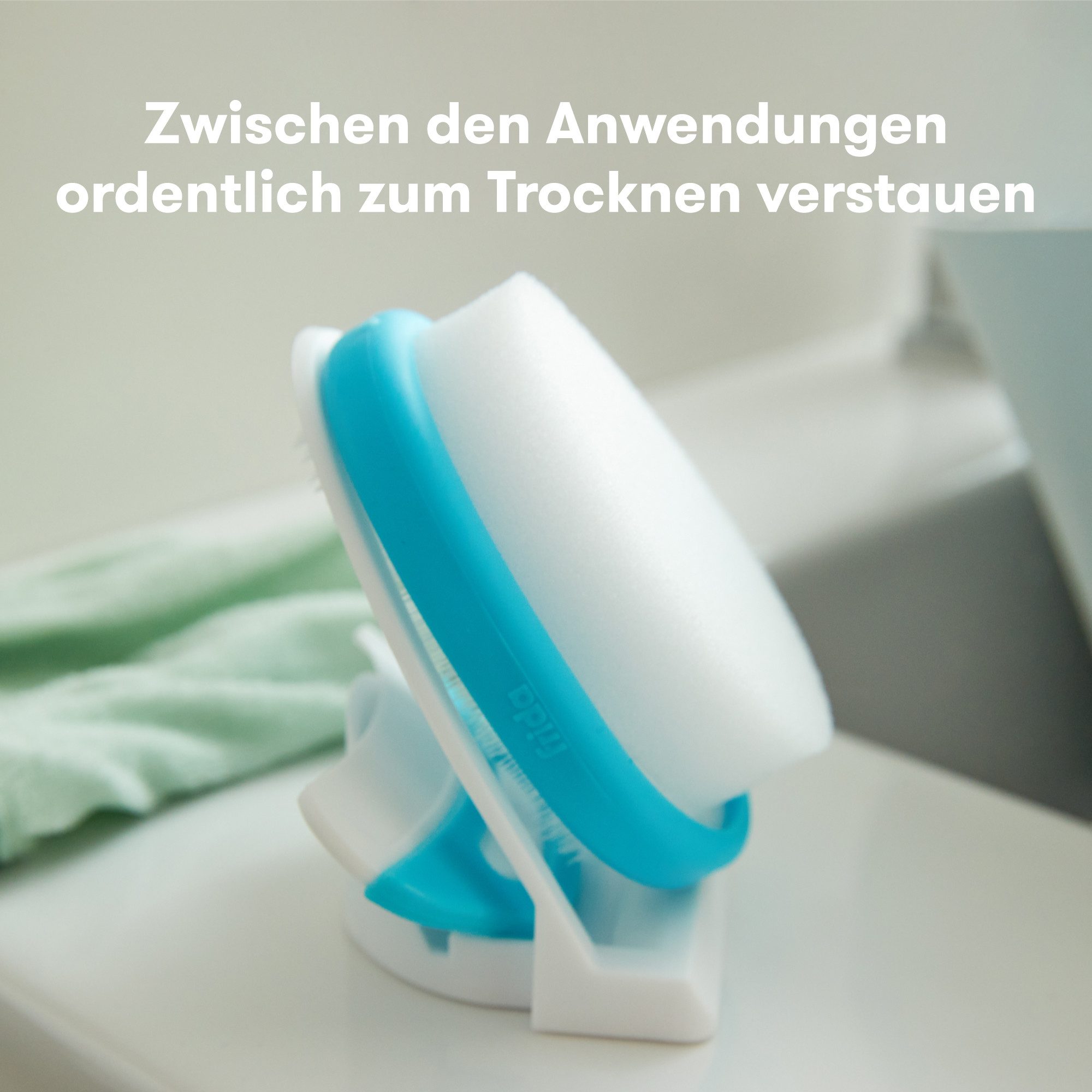 Frida Badebürste Flake Fixer 3-in-1 Milchschorf-Set für Babys und Kleinkinder, weicher Schaumstoffschwamm mit einer sanften Bürste