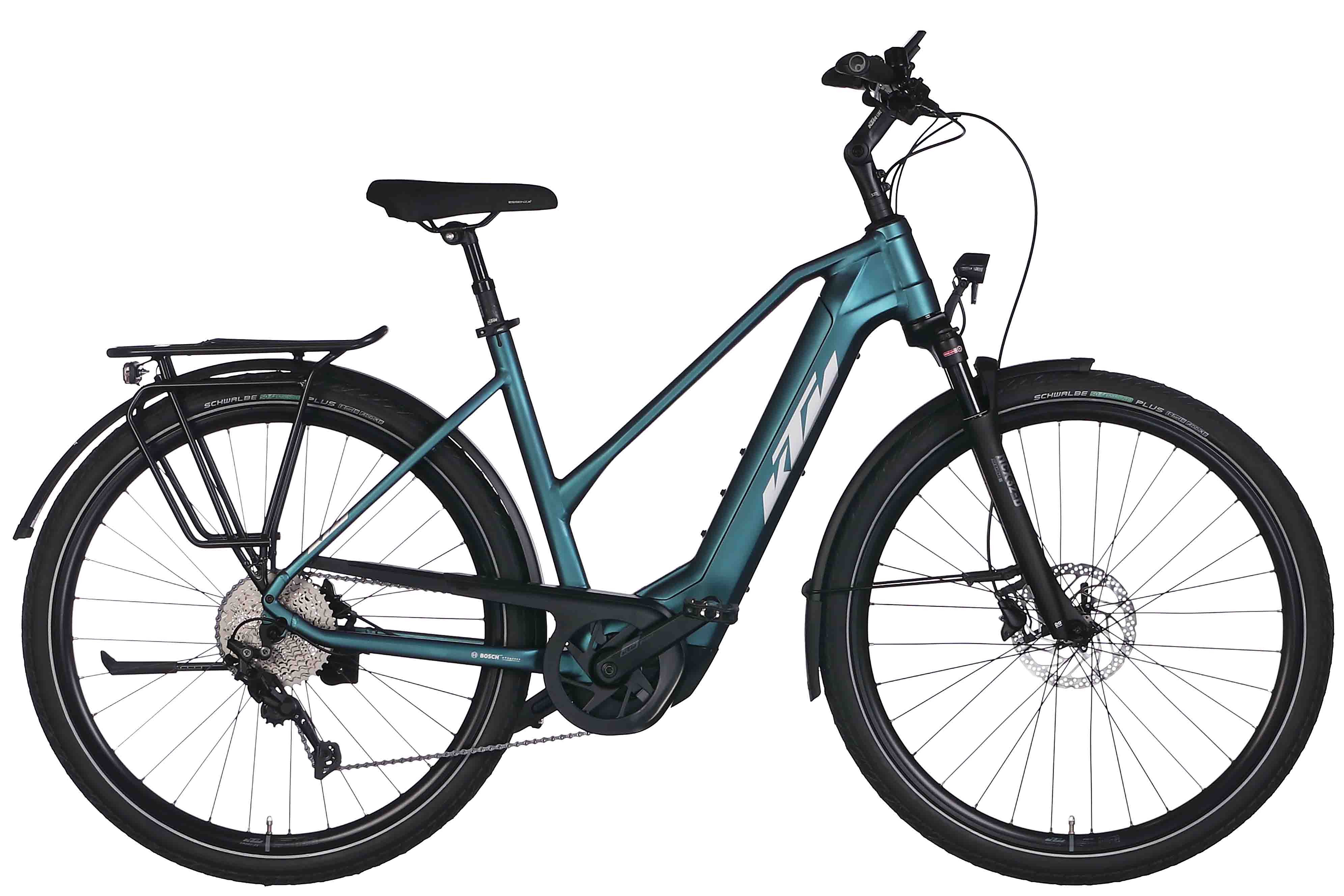 KTM E-Bike KTM Macina Tour CX 510 500 Wh Damen Trapez grün 2025, 10 Gang Shimano Deore M4120-10 SGS shadow, Kettenschaltung, Bosch Performance Line CX smart System, 500 Wh