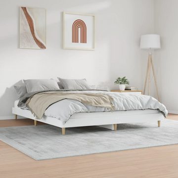 furnicato Bett Bettgestell Weiß 200x200 cm Holzwerkstoff
