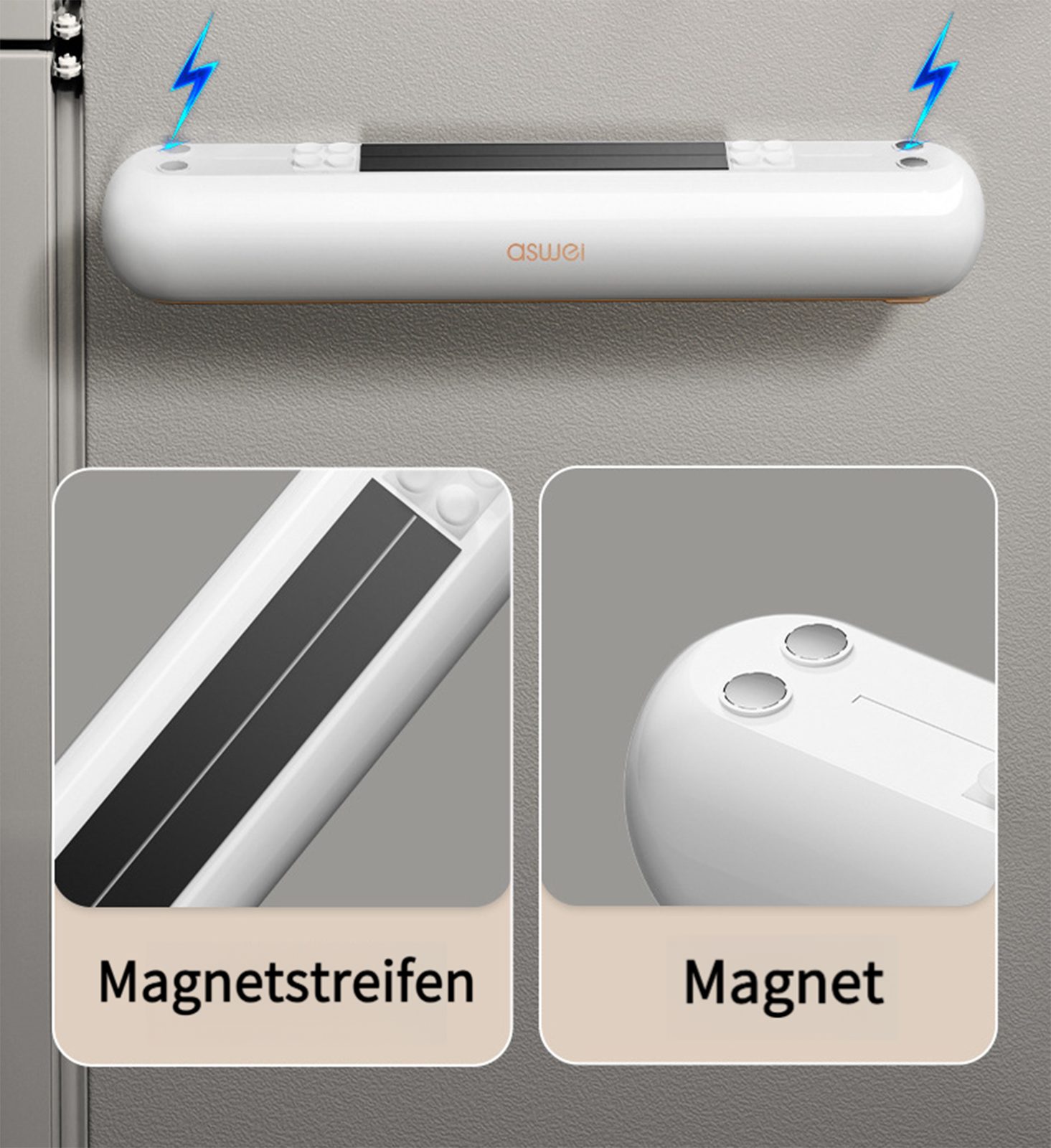 Jumpeak Folienspender folienspender ohne bohren,Aluminiumfolien-Spender, (Set), Einstellbar,Magnetisch,Tragbar,folienspender folienschneider – Bild 5 von 5