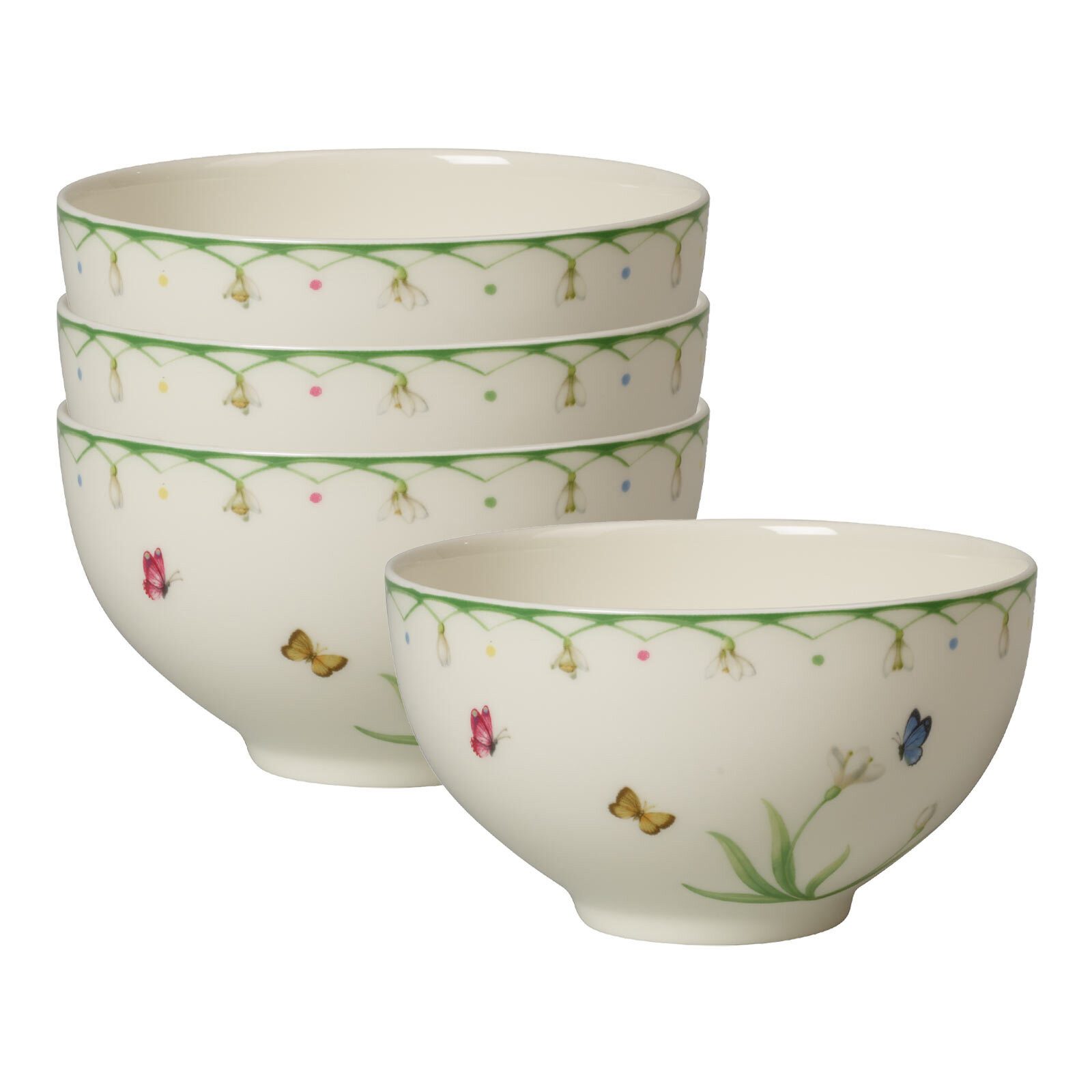Villeroy & Boch Schale Colourful Spring Bols ø 13,8 cm 4er Set, Porzellan, (4x Schale, 4-tlg)