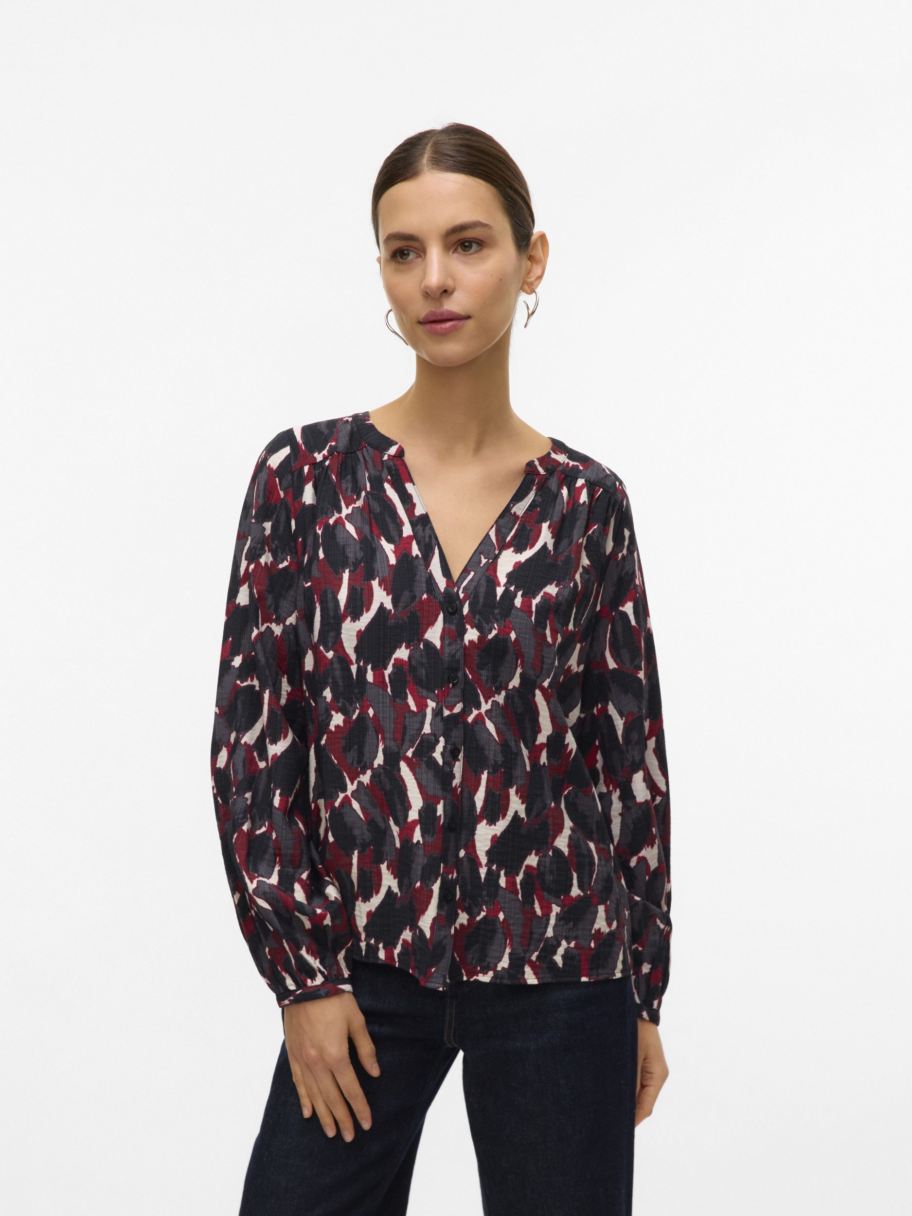 Vero Moda T-Shirt VMFANINI L/S SHIRT WVN BTQ GA