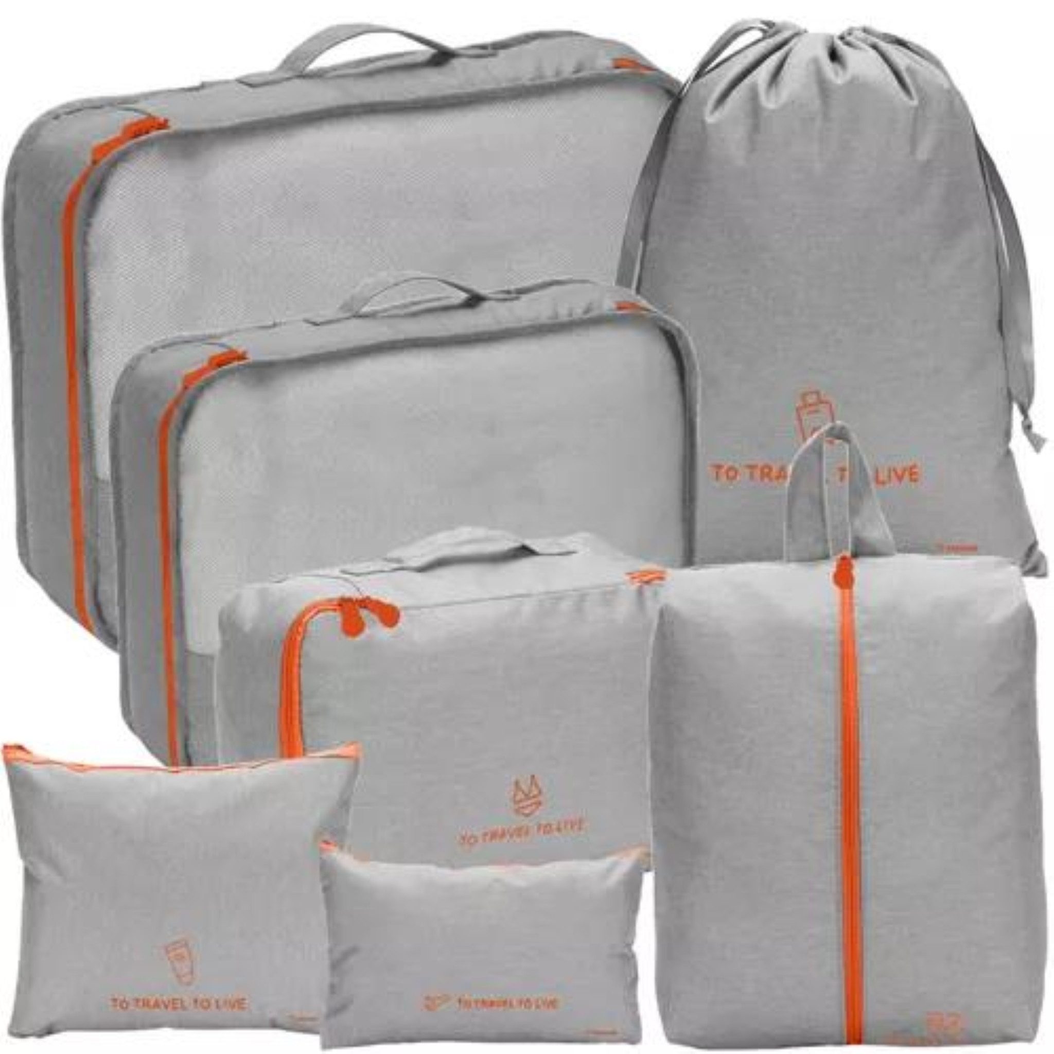 Trizand Kofferorganizer t (Reisekoffer-Set für optimalen Stauraum und Organisation., 7-tlg., Koffer-Set mit 7 Teilen: 3 großer Koffer, 2 mitlere und 2 kleinere), Kompaktes Design mit stilvollem Finish in verschiedenen Farben.