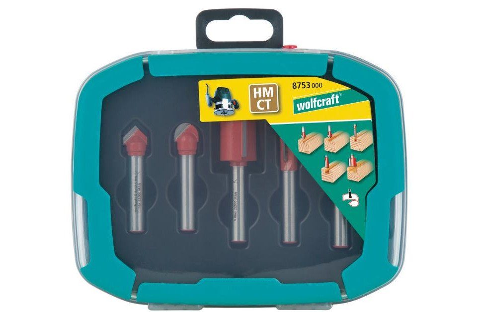 Wolfcraft Маршрутизаторыvorsatz Wolfcraft HM-Nutfräser-Set 5-teilig in Box
