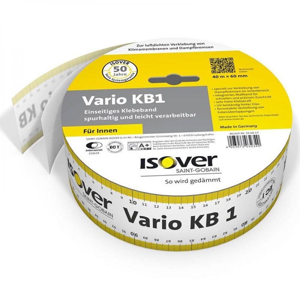 Isover Dampfsperrklebeband Isover Klebeband Vario KB1 60 mm x 40 m für Überlappungen