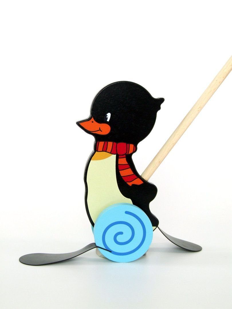 Nachziehtier Holzspielzeug Schiebetier Pinguin Konrad BxLxH 140x60x600mm NEU