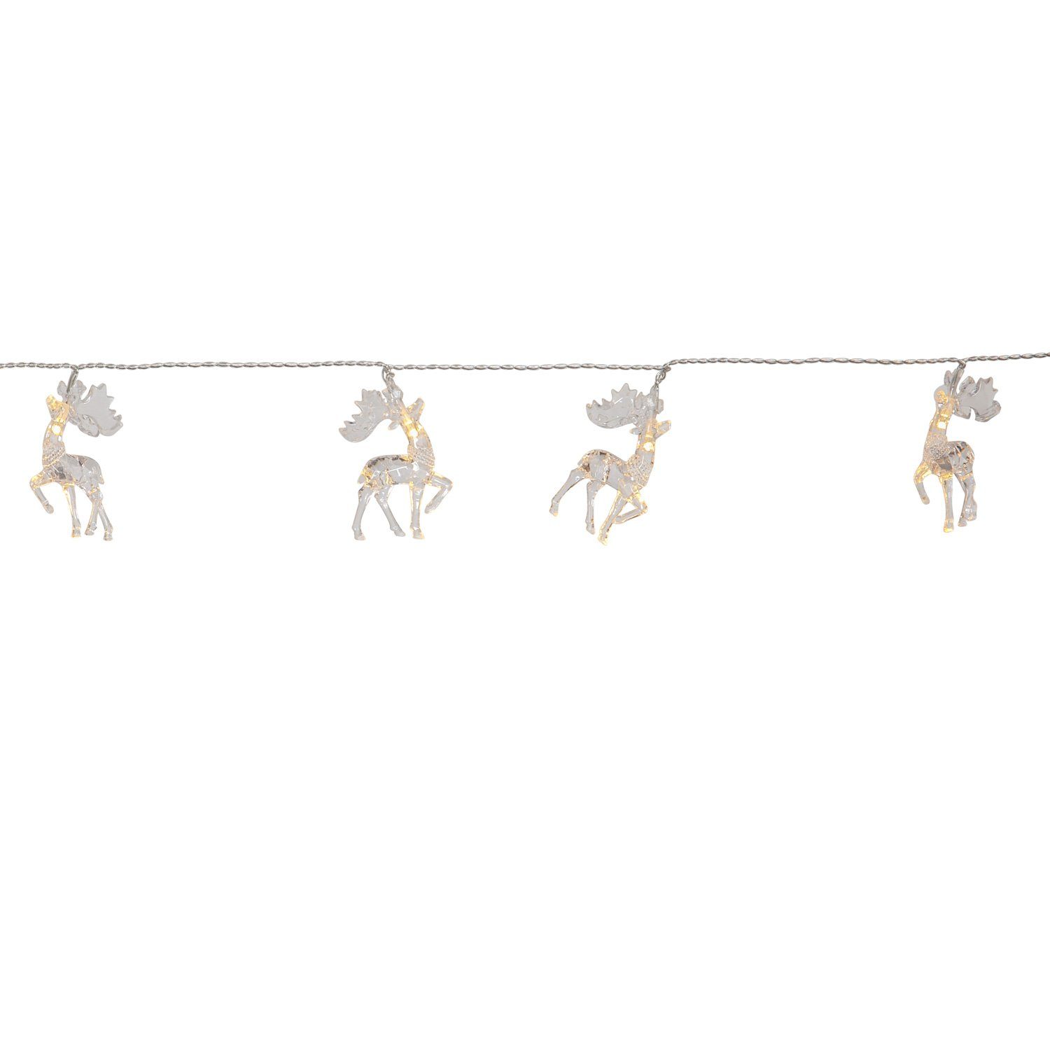 MARELIDA LED-Lichterkette Rentiere 10 LED 1,35m Timer Dekolichterkette Weih günstig online kaufen