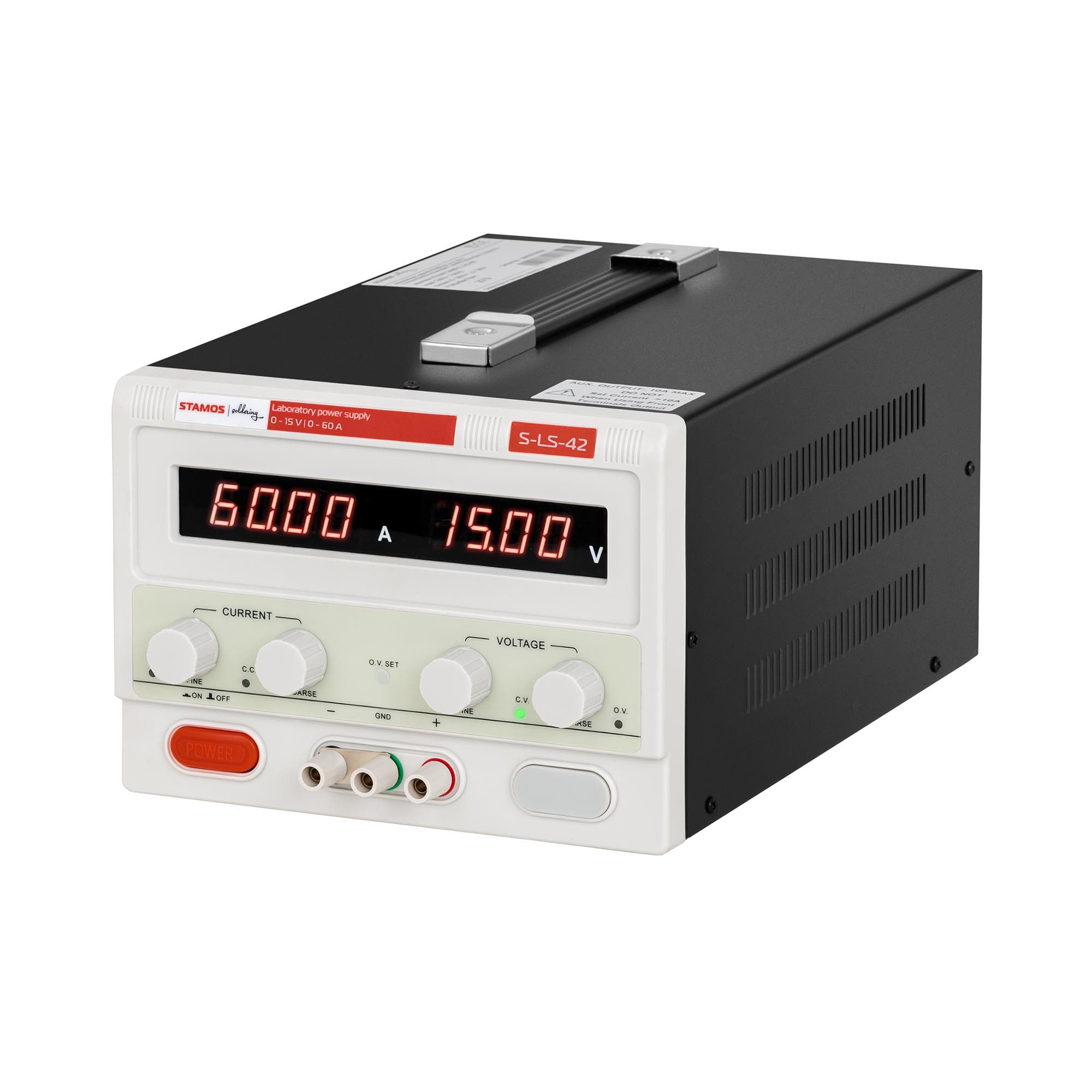 Stamos Welding Group Labornetzgerät 0 - 15 V / 0 - 60 A DC / 900 W Labornetzteil Netzgerät Labor-Netzteil