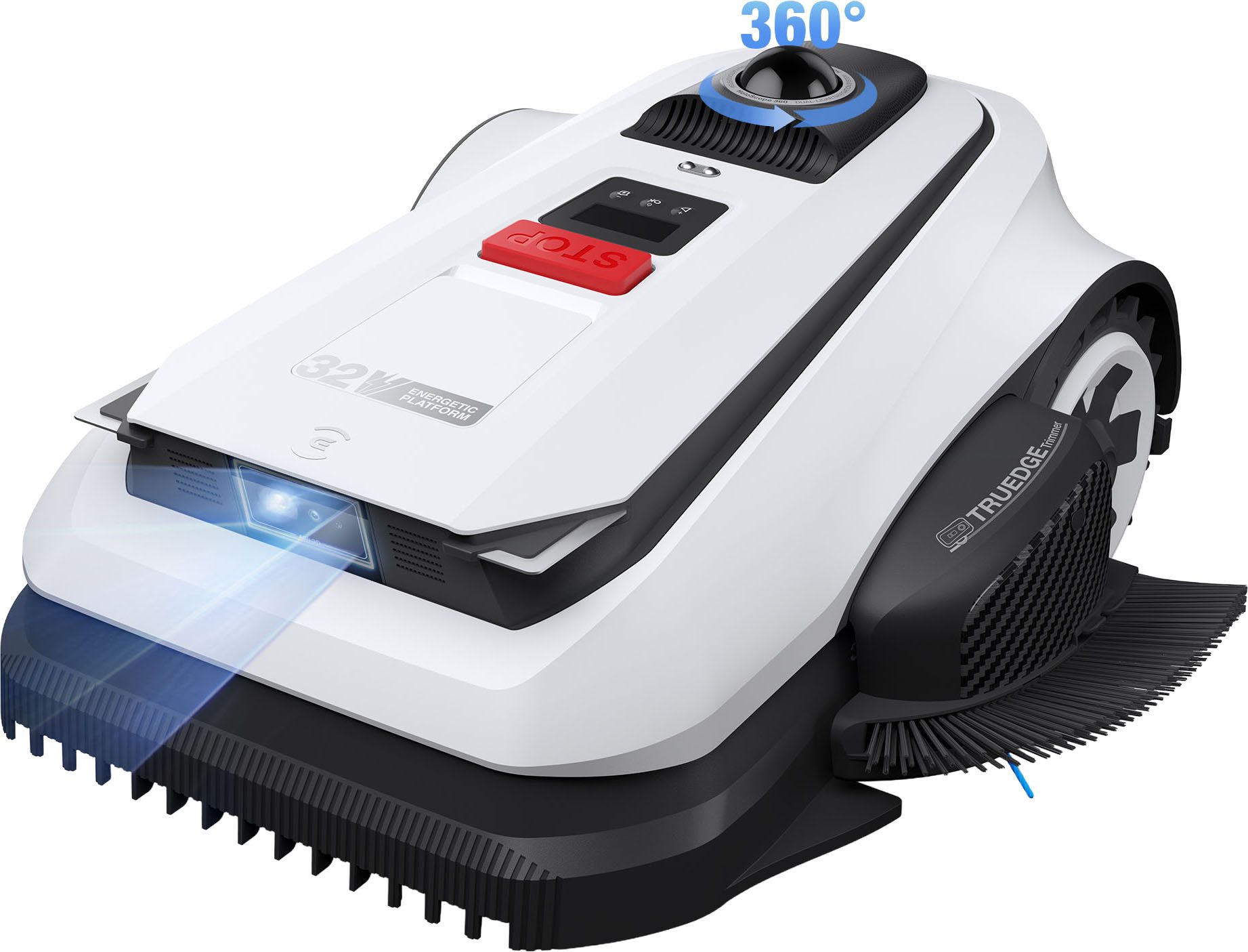 ECOVACS Rasenmähroboter GOAT A1600 LiDAR PRO, bis 1600 m² Rasenfläche, (Mäheffizienz von 400 m²/h, Trimmer (8500 rpm), Dual-LiDAR Navigation, leistungsstarker 32-V Energieplattform