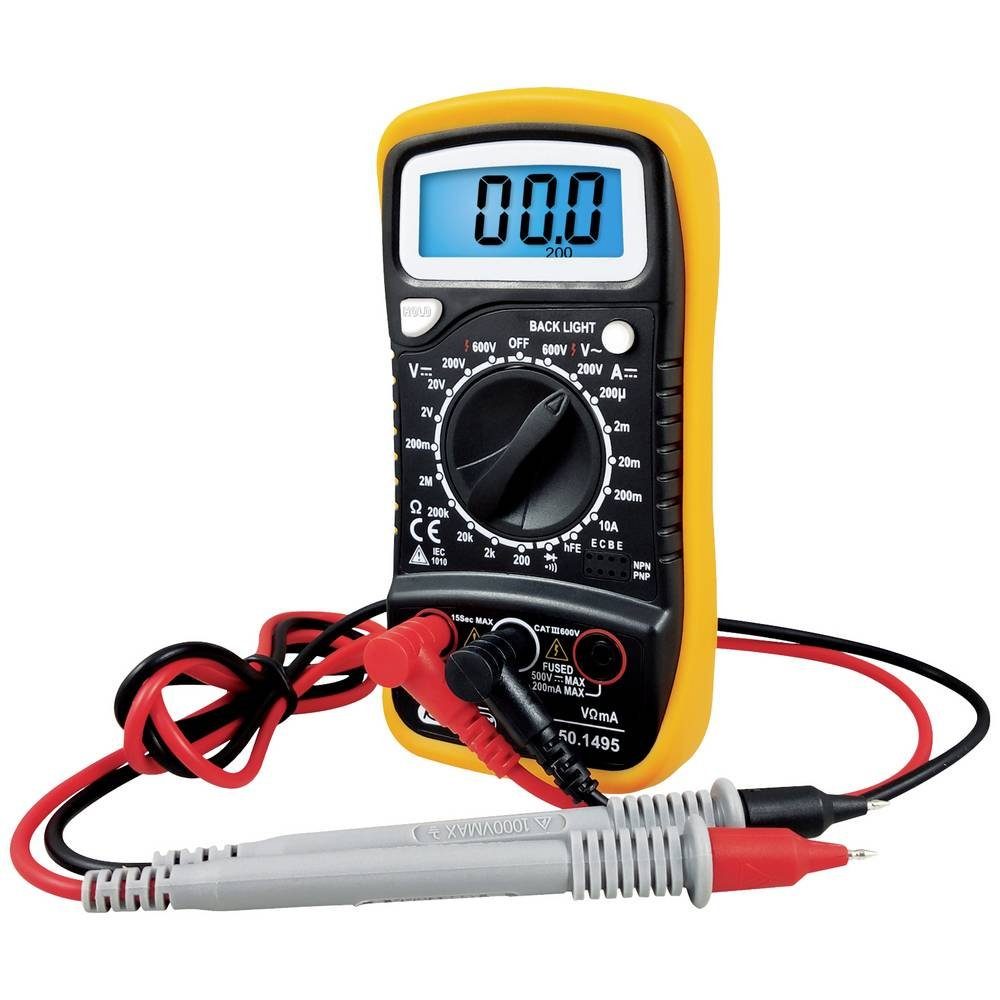 KS Tools Multimeter Digital Multimeter inkl. Prüfspitzen, Werksstandard (ohne Zertifikat)