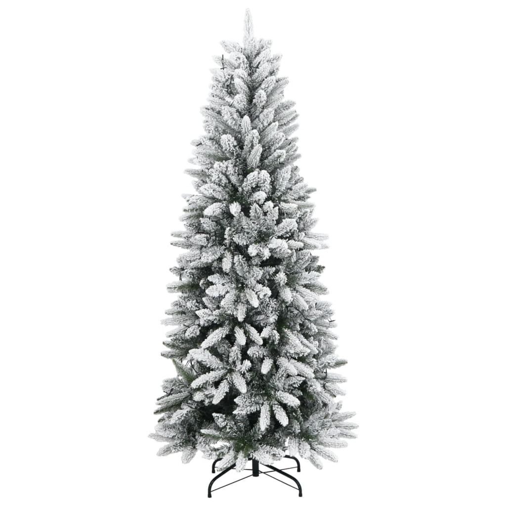 vidaXL LED Baum Künstlicher Weihnachtsbaum mit Schnee 150 LEDs 150 cm