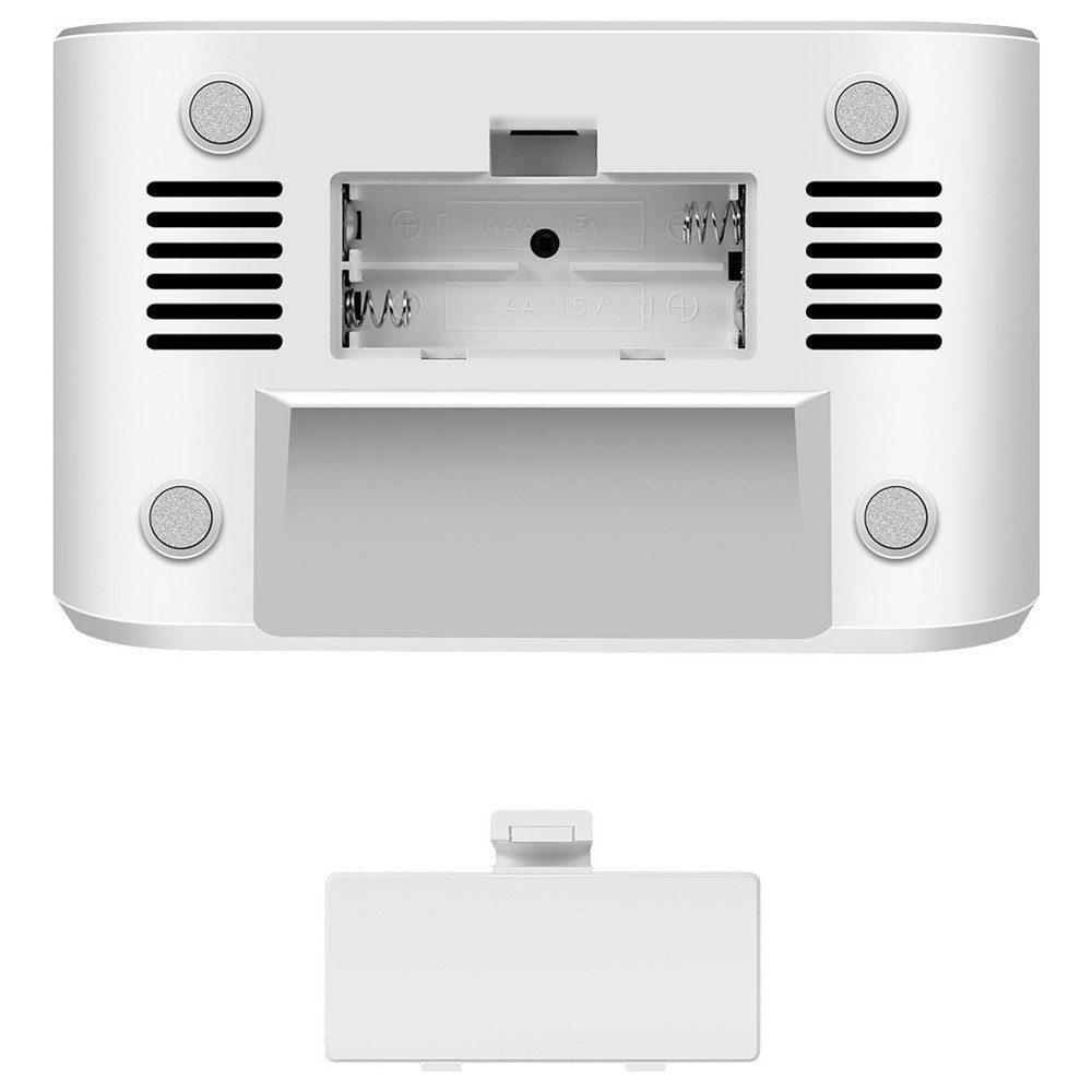 LogiLink LogiLink SC0121W Radiowecker FM USB Fühlbare Tasten, Weckfunktion Wei Radio