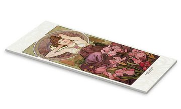 Posterlounge Acrylglasbild Alfons Mucha, The Precious Stones - Amethyst, Wohnzimmer Malerei