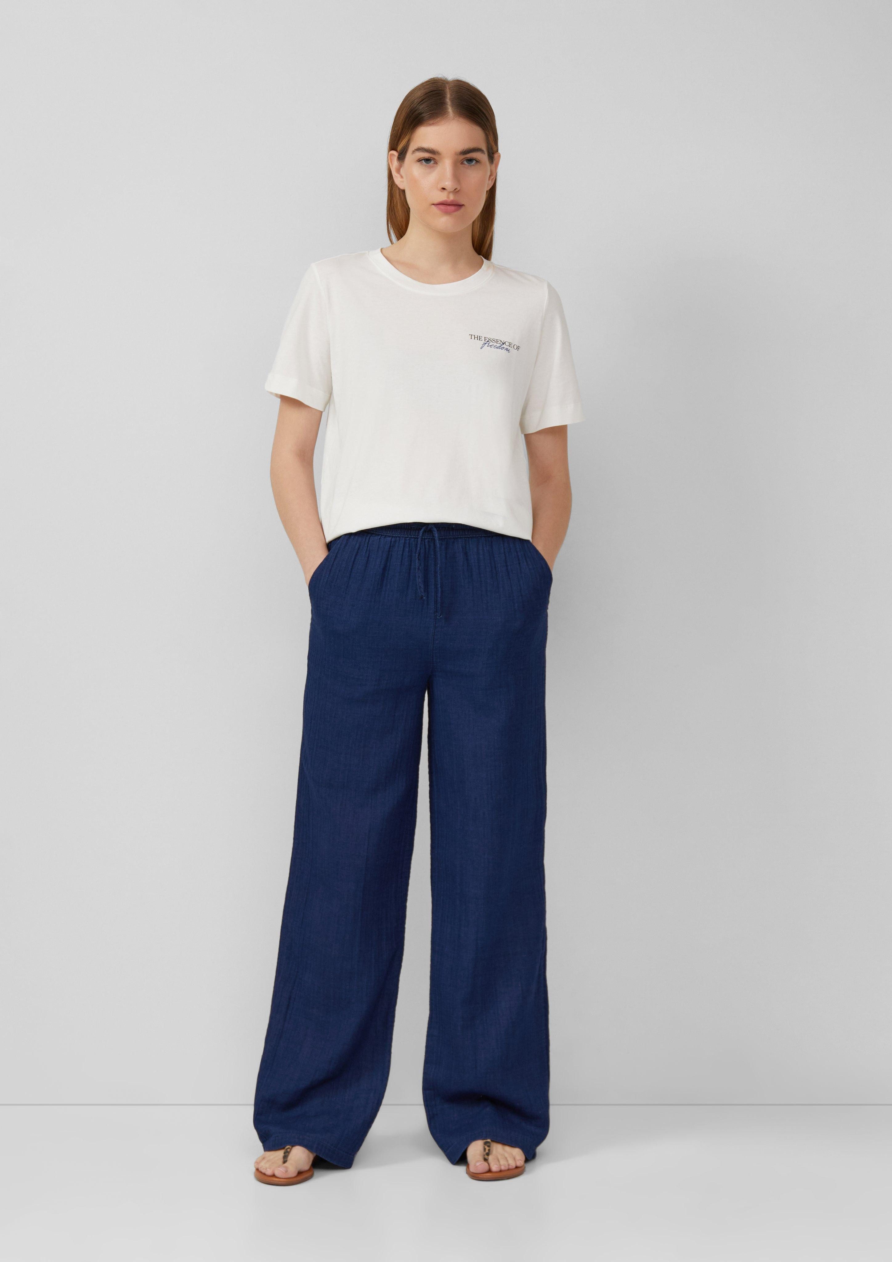 s.Oliver Stoffhose Indigo dyed Wide-Leg-Hose mit günstig online kaufen