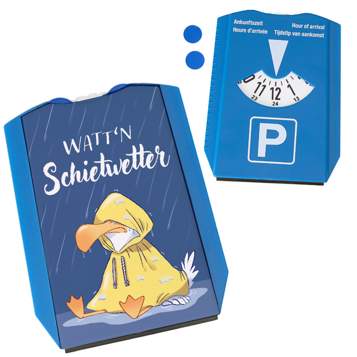 speecheese Parkscheibe Möwe Parkscheibe mit Spruch Watt‘n Schietwetter