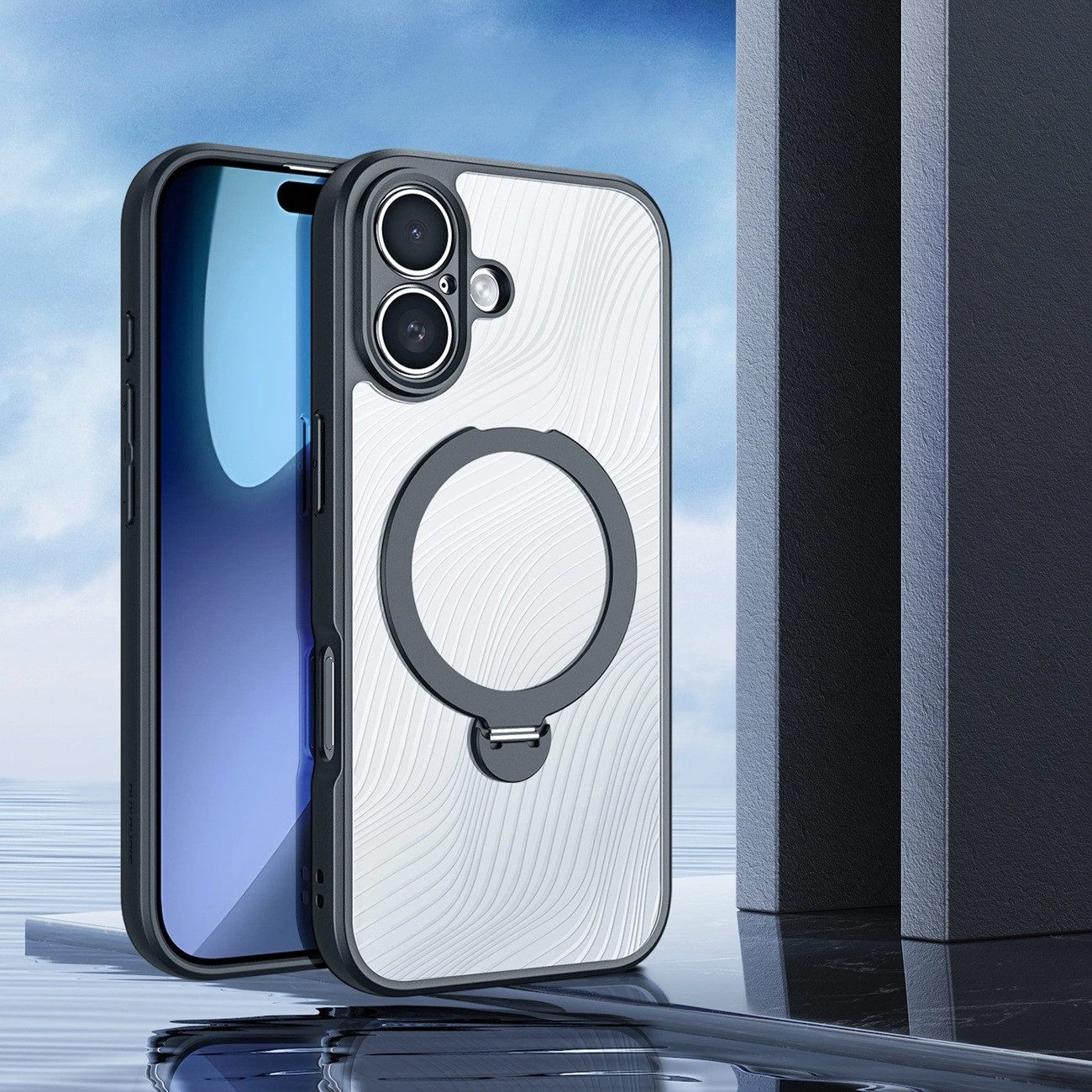 Dux Ducis Bumper mit Magnetring Handyhülle Schutzhülle kompatibel mit iPhone 17 reihe, Kompatibel mit MagSafe