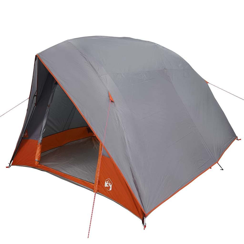 Tunnelzelt Campingzelt mit Dach Grau und Orange 320 x 275 x 190 cm Taft