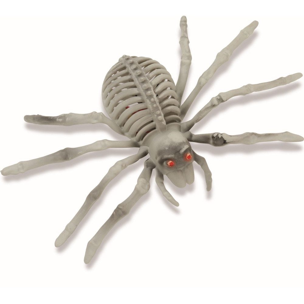 Fries Aufblasbares Partyzubehör Deko Spinnenskelett mit LED