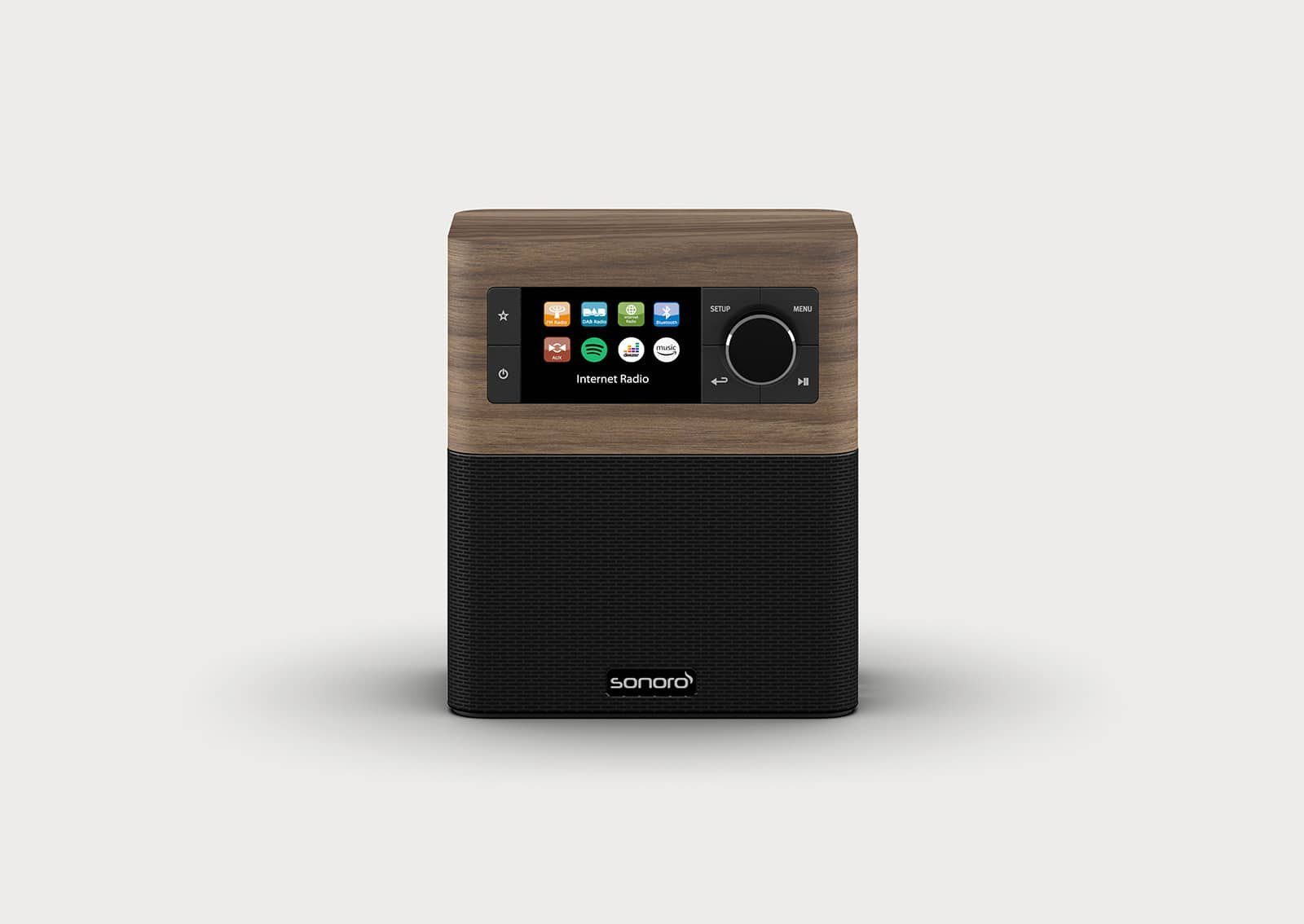 Sonoro Sonoro STREAM FM-Tuner (DAB), (Digitalradio / mit Schwarz Walnuss RDS, (DAB) Digitalradio Internetradio)