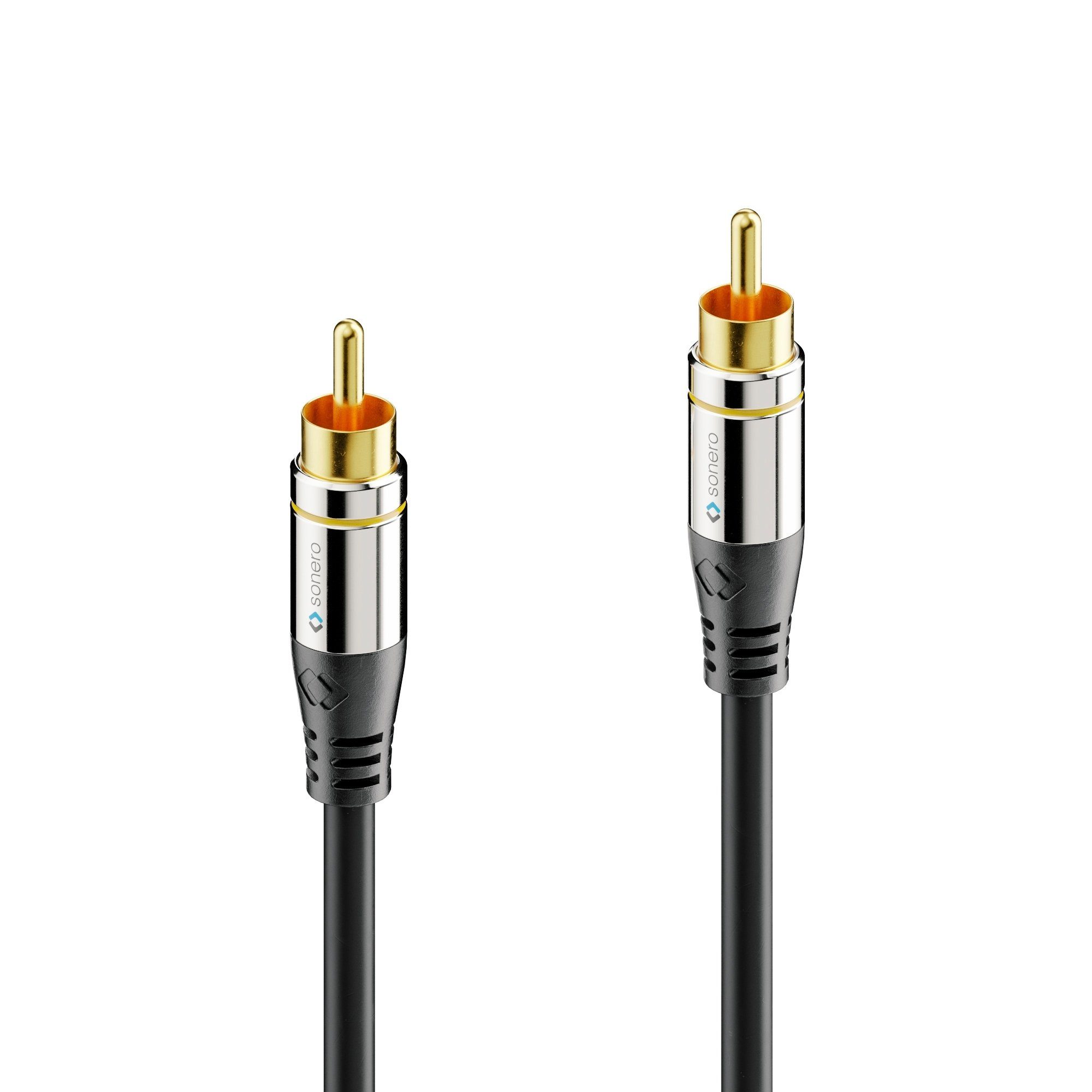 sonero® Premium Cinch Audiokabel, 1x Cinch Stecker auf 1x Cinch Stecke Audio-Kabel