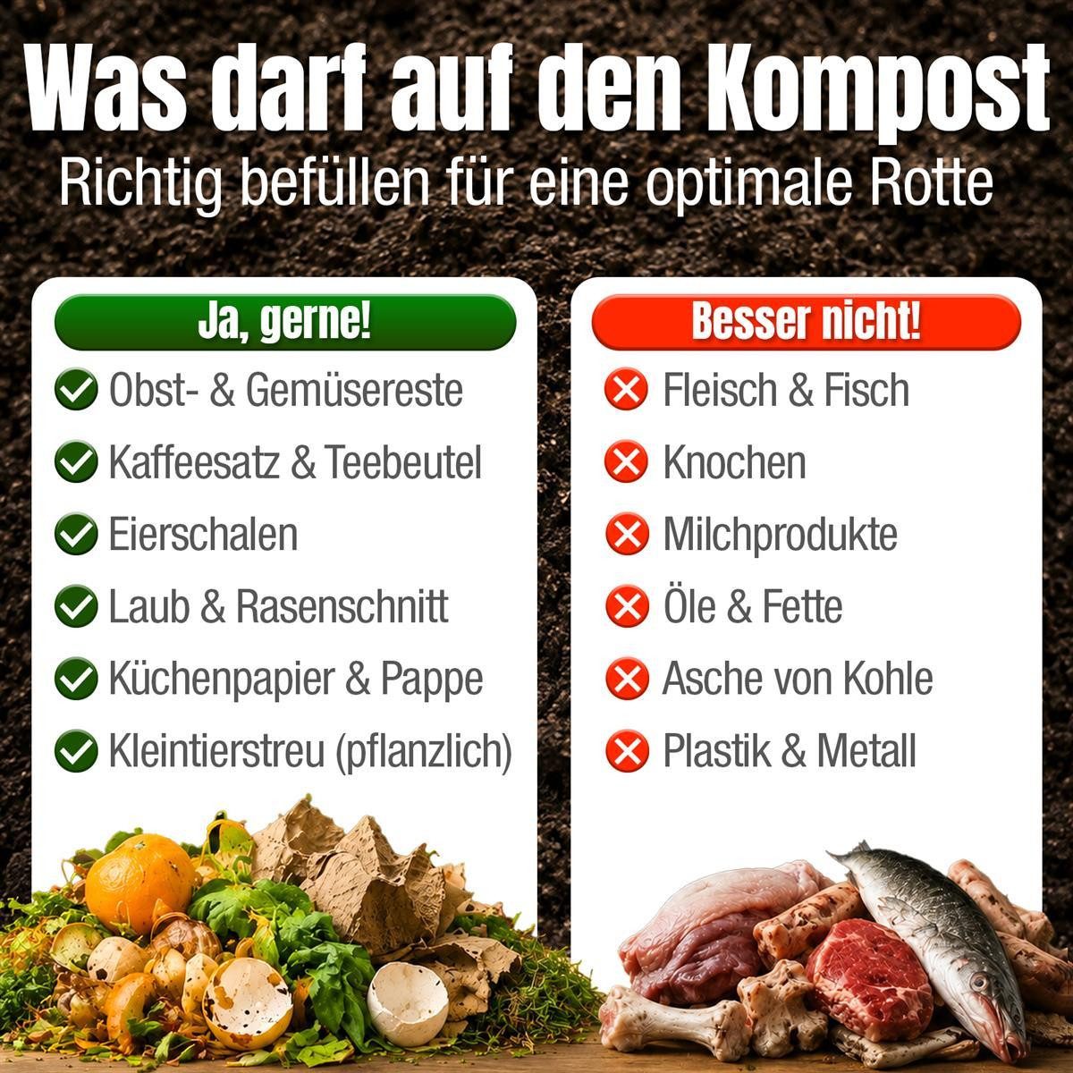 DÜNGEMEISTER Spezialdünger Schnellkomposter Kompostbeschleuniger 5 kg / 10 kg für bis zu 10 m³, Schnellkomposter, geruchsreduzierend, NPK 4+3,5+2, bis 10 m³ – Bild 5 von 5