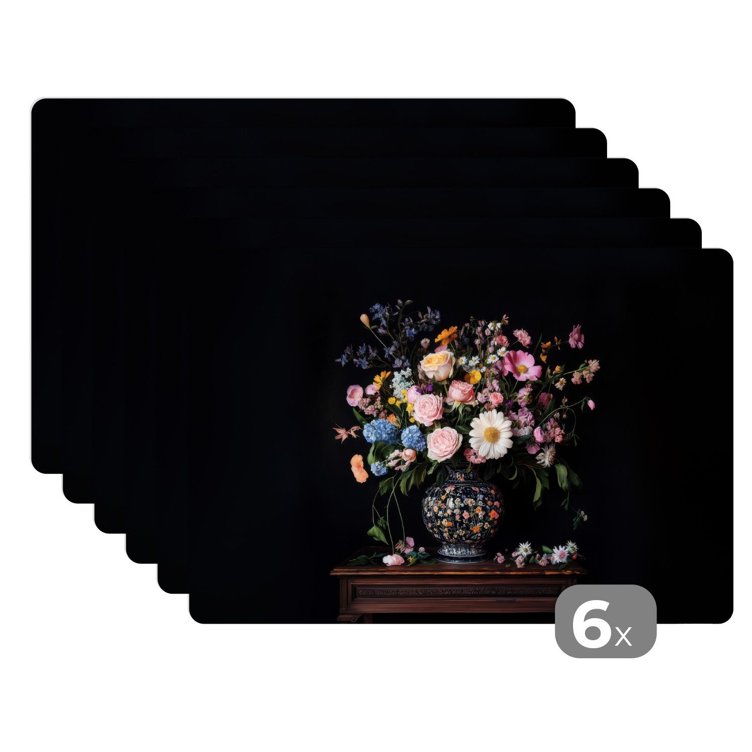MuchoWow Platzset Blumenvase - Holz - günstig online kaufen