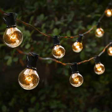 Elegear Lichterkette LED-Lichterkette Außen/Outdoor für Garten, 30-flammig, 30+extra 3 Ersatzbirnen 10,6M IP65