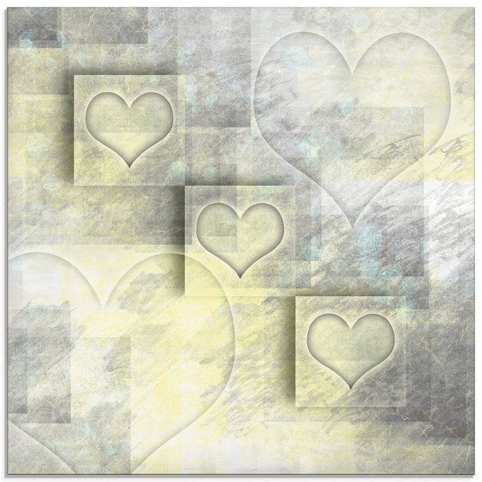 Artland Glasbild Digitale-Kunst Herzen Herzen (1 St) in verschiedenen Größen