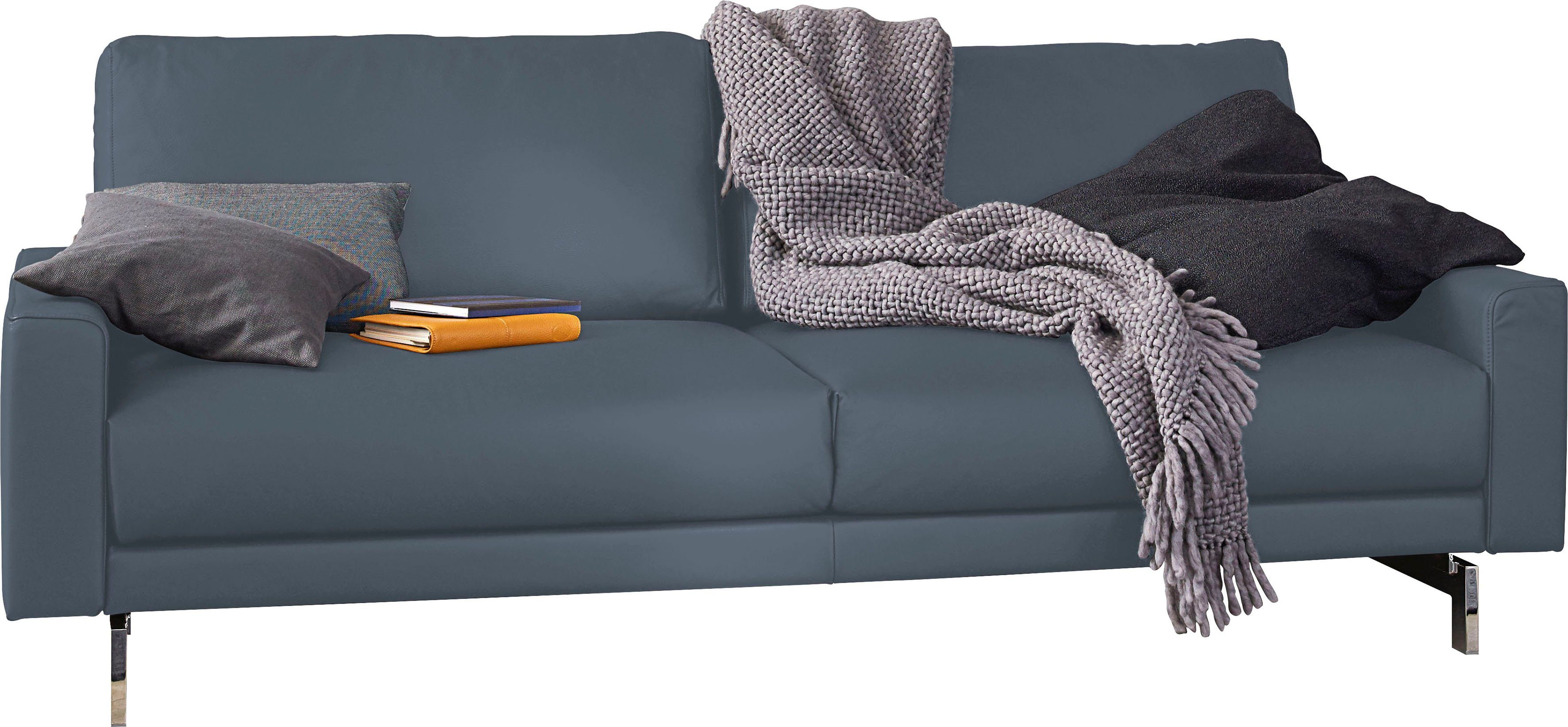 hülsta sofa 3-Sitzer hs.450, Armlehne niedrig, Fuß chromfarben glänzend, Breite 204 cm | Einzelsofas