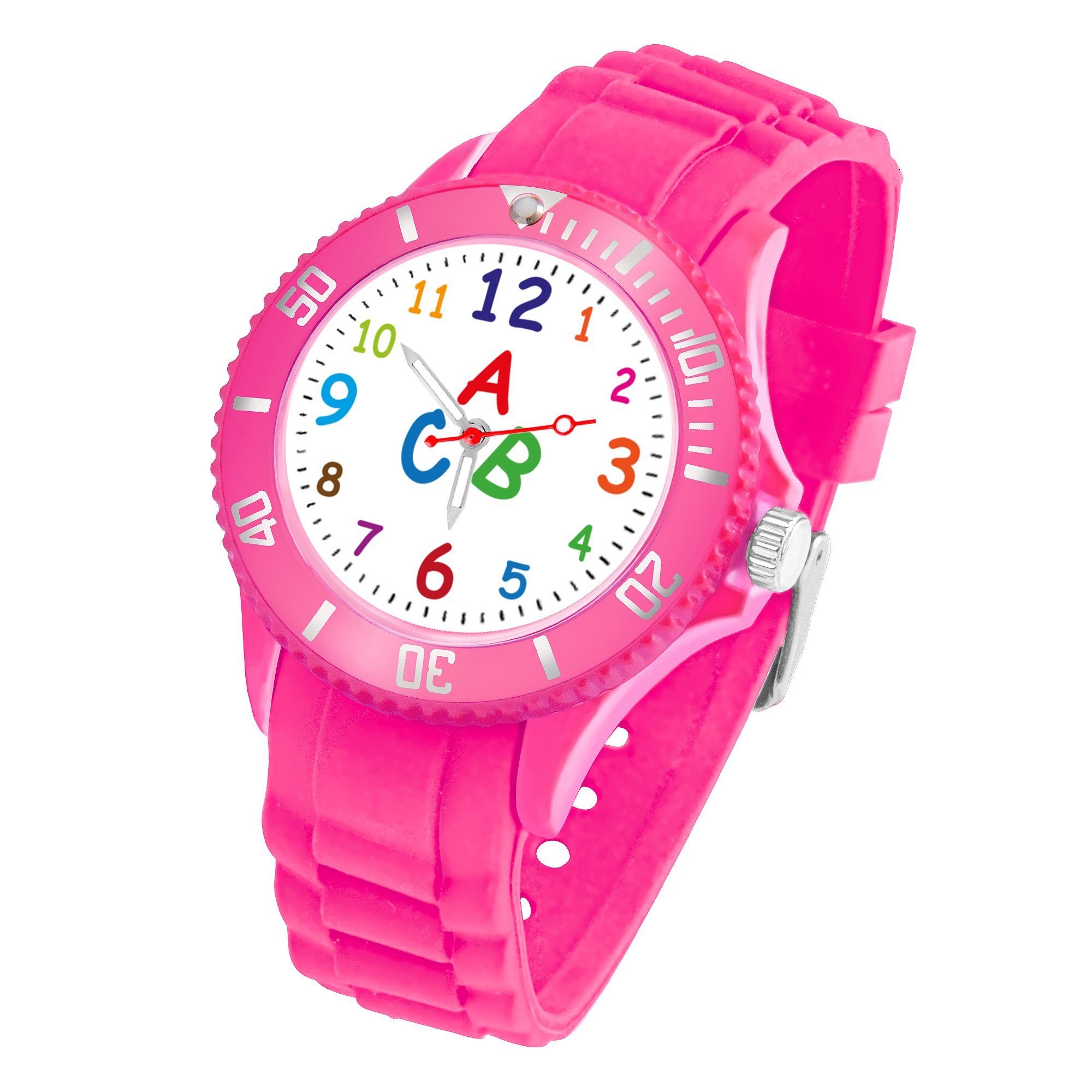 Quarzuhr Kinder Armbanduhr Silikon Lernuhr Zahlen Uhr Bunt