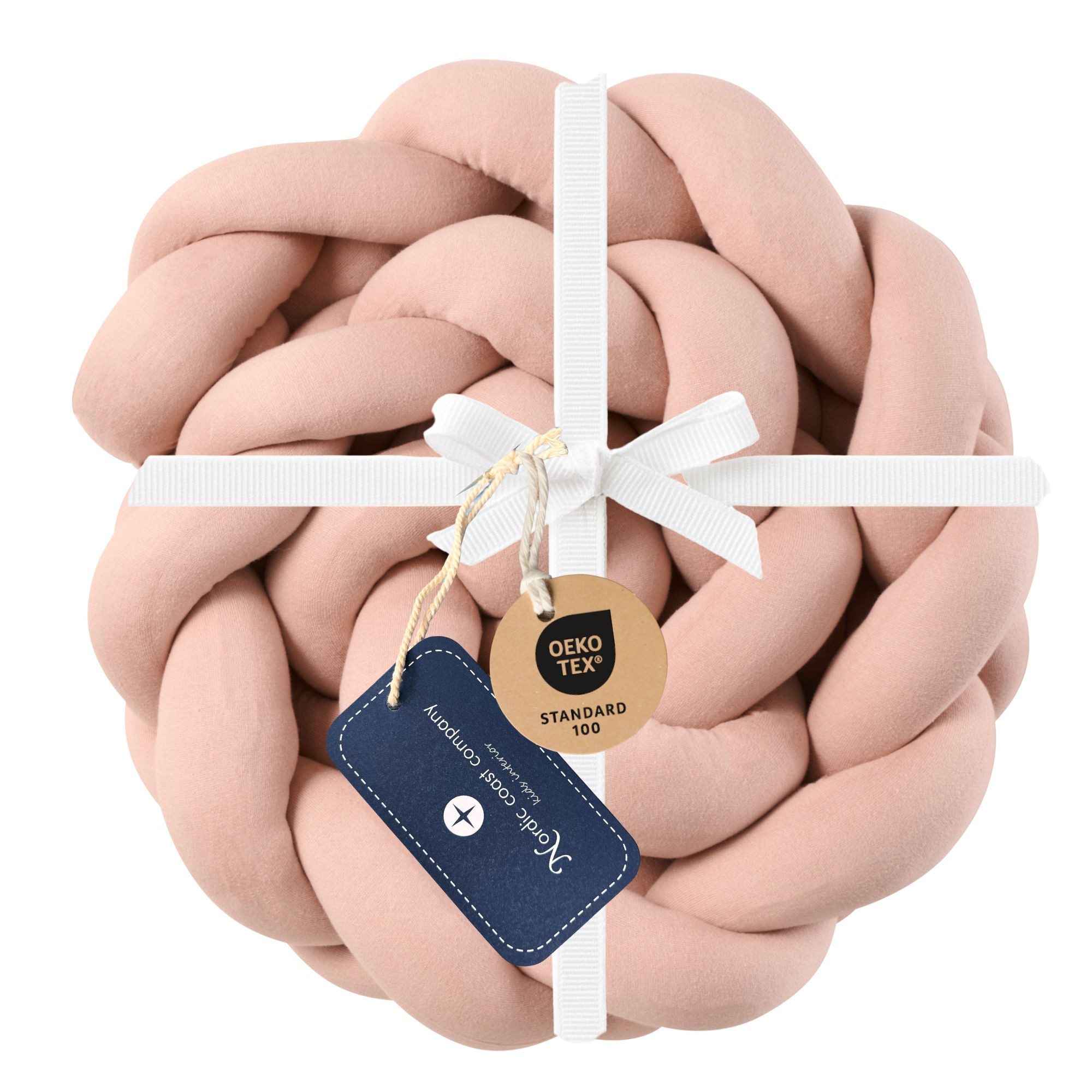 Nordic Coast Company Защита в краваткуschlange XXL Bettschlange geflochten, Bettschlange, Bettumrandung Babybett, Alternative zum Bettnestchen laborgeprüft 180cm, 200cm oder 300cm