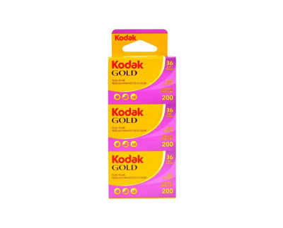 Kodak Kamerazubehör-Set Gold 200 135/36 3er Pack Film, Vertikalverpackung, (Spar-Set, 1 tlg), ISO 200, feine Körnung, hohe Schärfe und Detailgenauigkeit