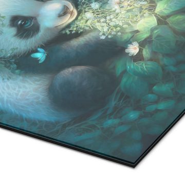 Posterlounge XXL-Wandbild Dolphins DreamDesign, Baby Panda Bär im Zauberwald, Kinderzimmer Kindermotive