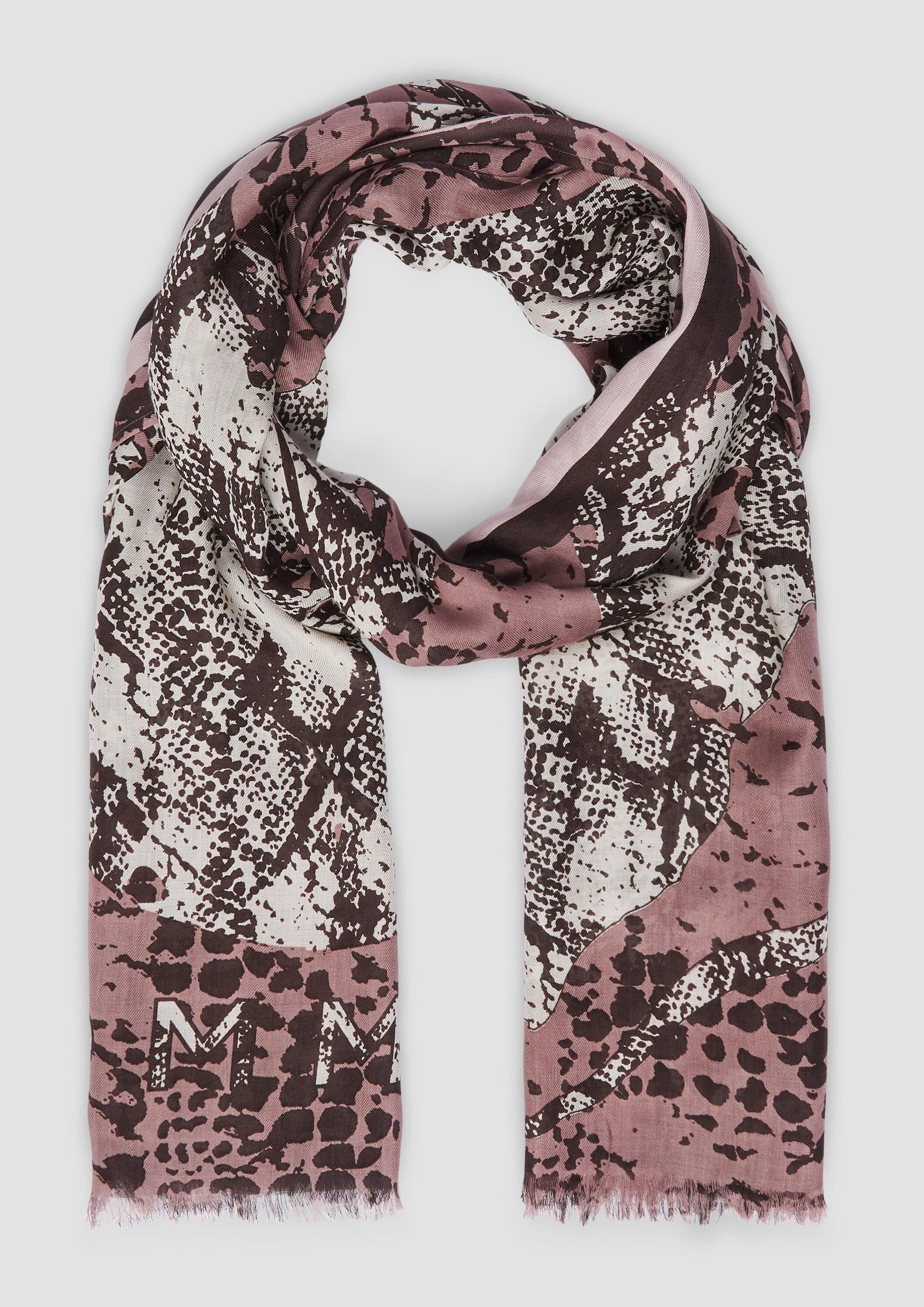 comma Loop Tuch, Feiner Twill-Schal mit Print