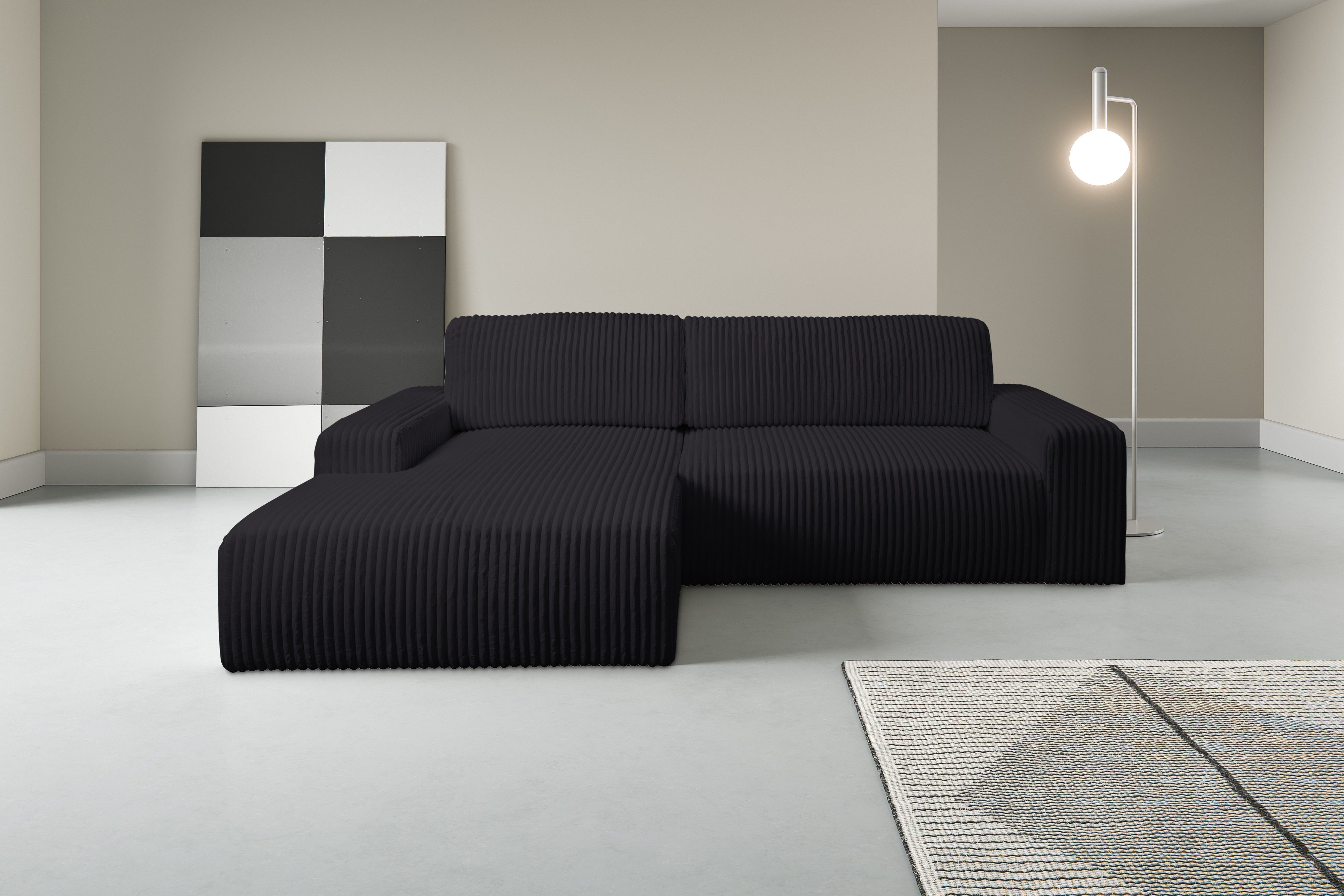 WERK2 Ecksofa Rotterdam-L, kuschelweicher Cord oder günstig online kaufen