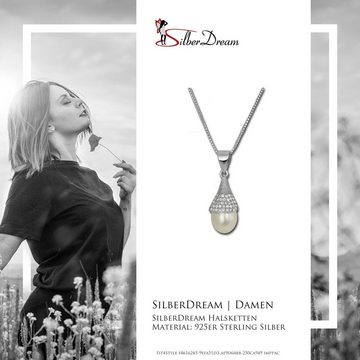 SilberDream Silberkette SilberDream Halskette silber weiß Damen, Halsketten ca. 45cm, 925 Sterling Silber, Farbe: silber, weiß