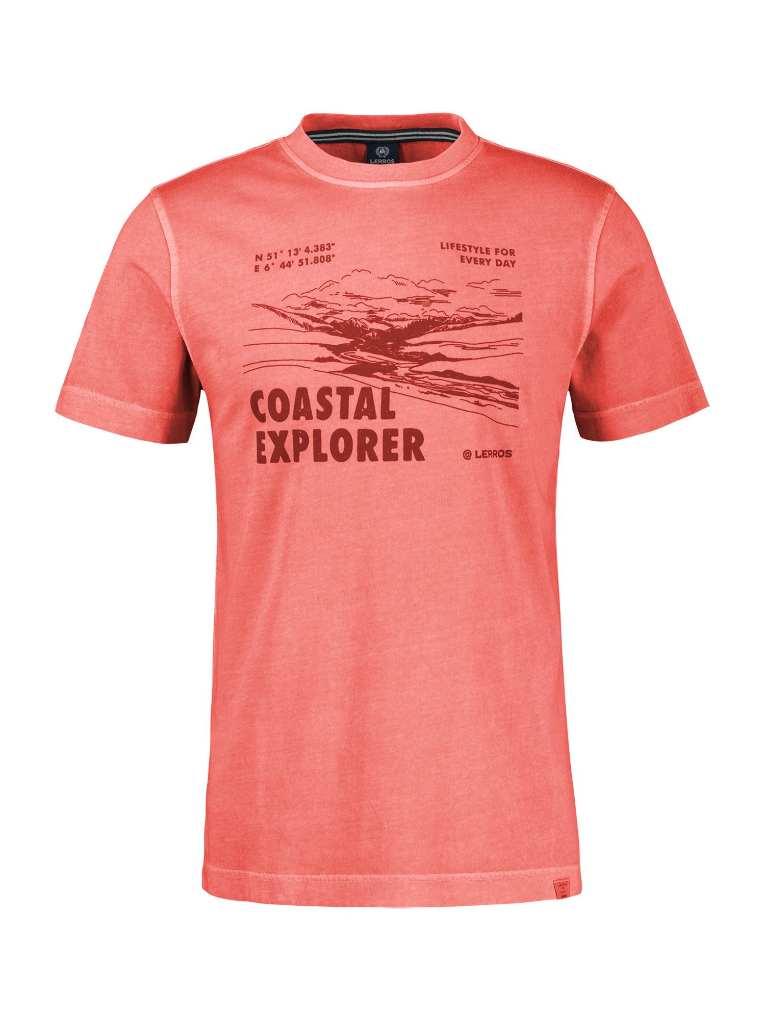 T-Shirt T-Shirt mit O-Neck und Frontprint