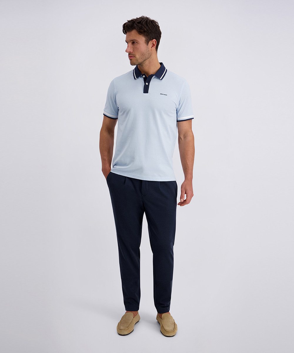 Pierre Cardin Poloshirt Poloshirt uni piquee kontrast mit Kontrastfarbenen Details – Bild 5 von 5