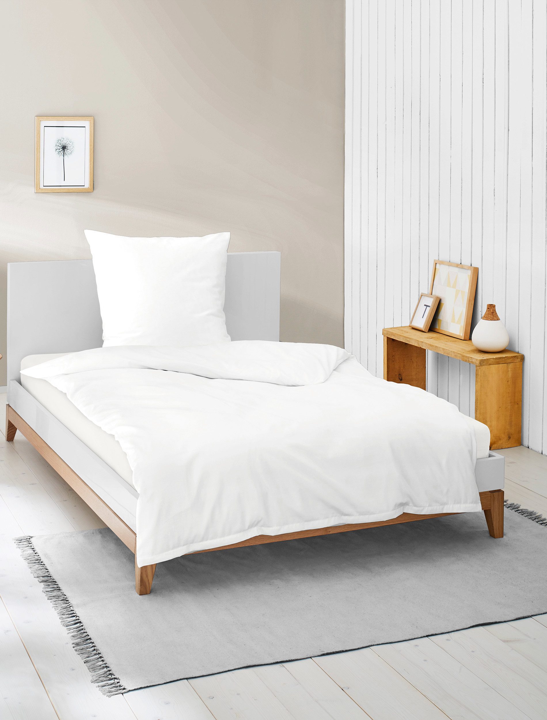 BIERBAUM Bettwäsche Elegant uni, Mako-Satin, 2 günstig online kaufen