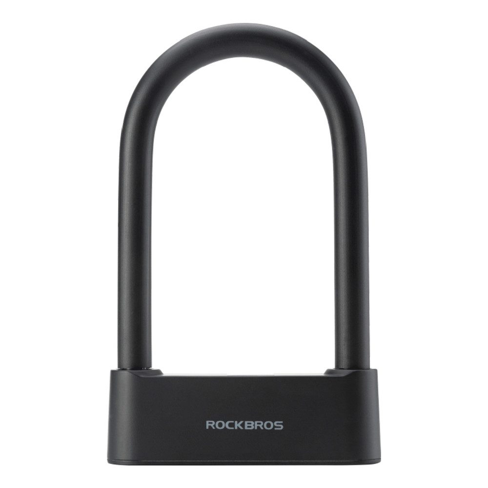 ROCKBROS Bügelschloss Fahrradschloss Fingerabdruckschloss Diebstahlsicherung (Spar-Set, 1-tlg), Fingerabdruck, Bluetooth-App, Schlüssel, USB-C-Akku