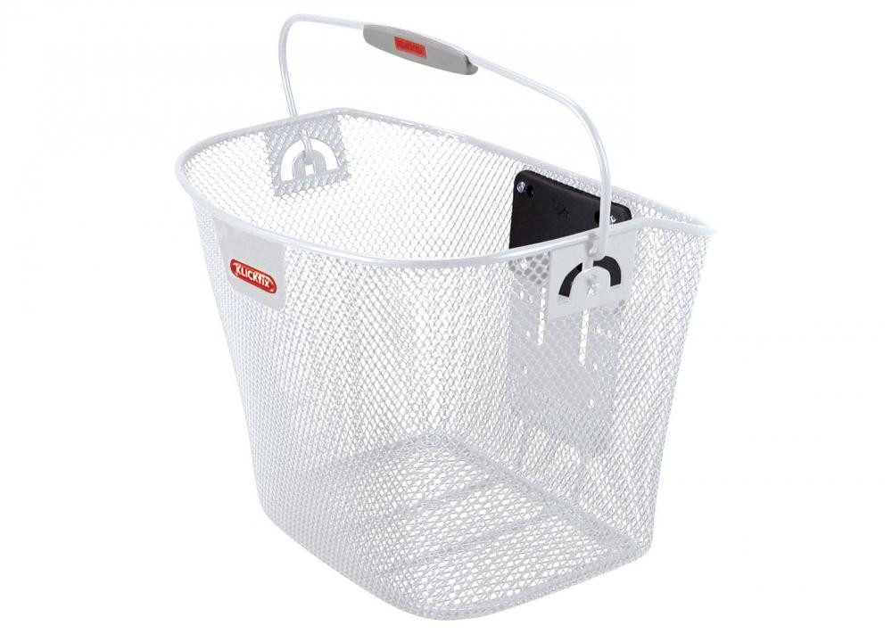 KlickFix Fahrradkorb KLICKfix Vorderradkorb engmaschig weiß 35x25x26 cm