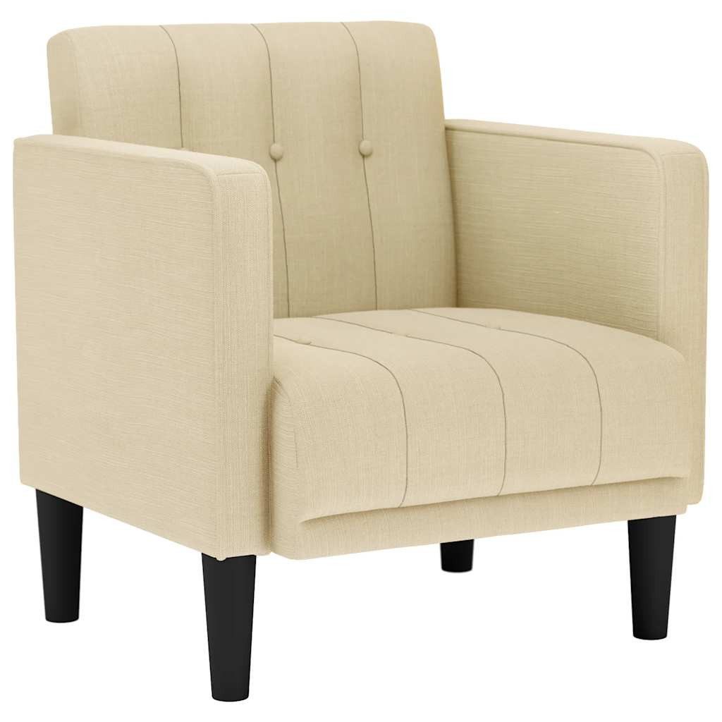 vidaXL Sessel Sessel mit Armlehnen Creme 53 cm Stoff (1-St) günstig online kaufen