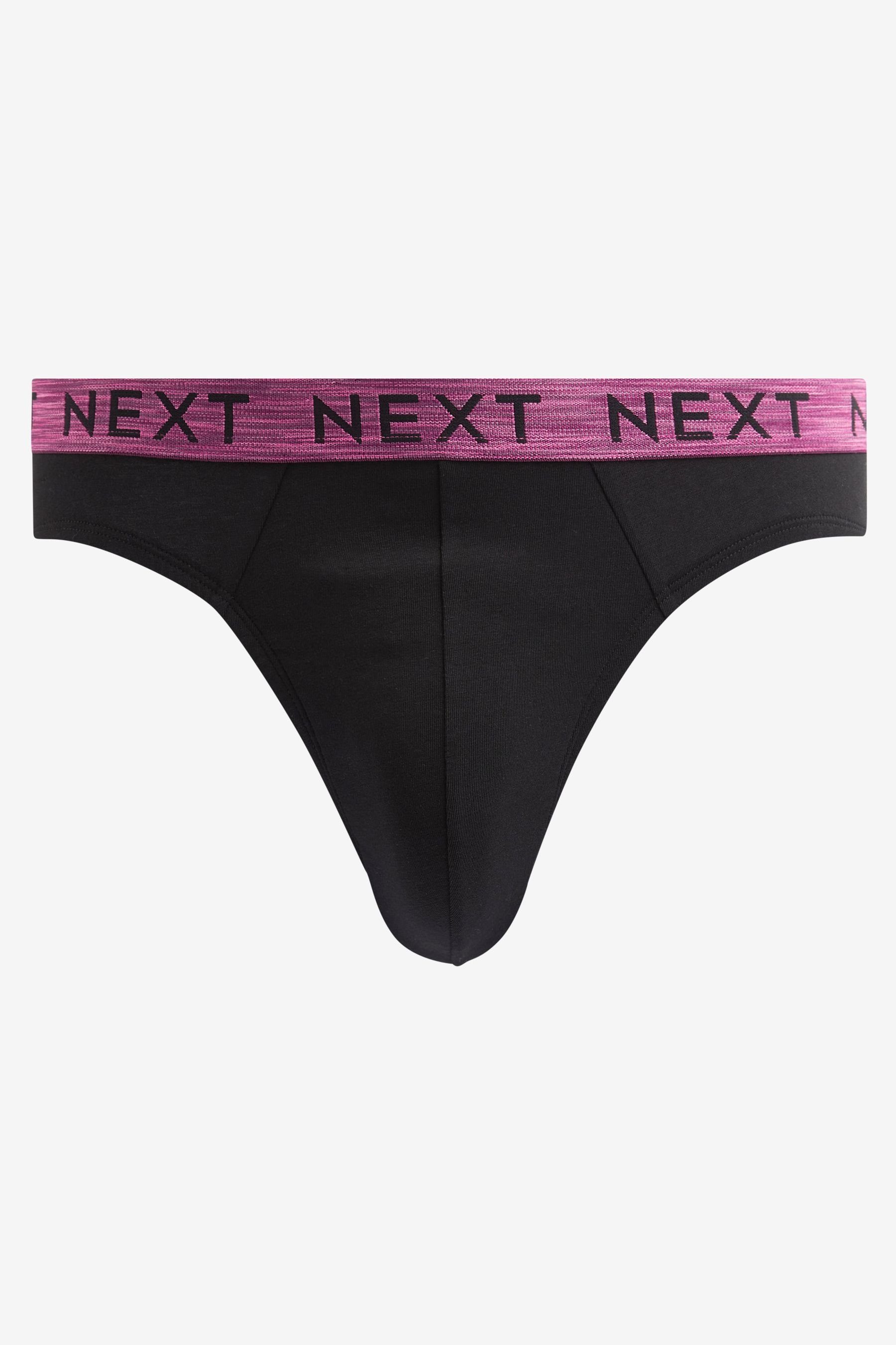 Next Bright im Marl Slip 4er-Pack (4-St) Black Waistband Unterhosen