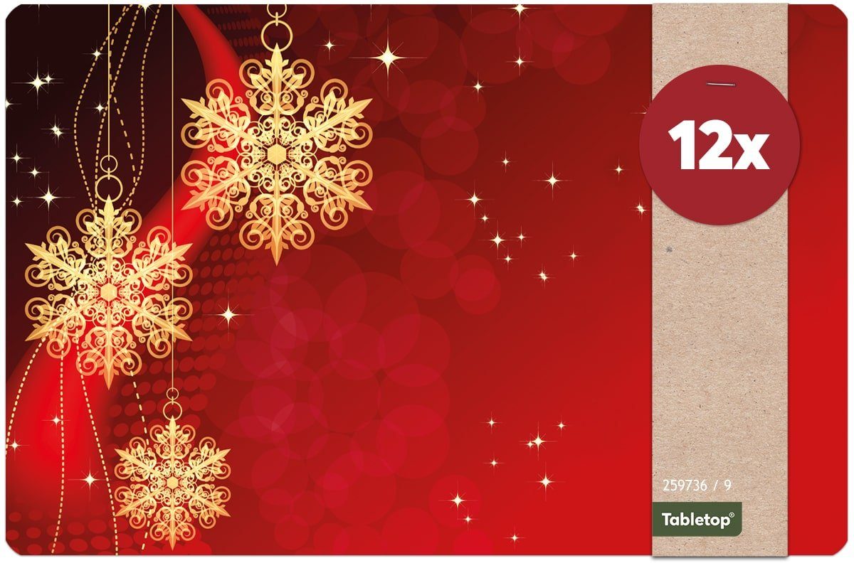 matches21 HOME & HOBBY Platzset Abwaschbare Tischsets 12er Set Weihnachten günstig online kaufen