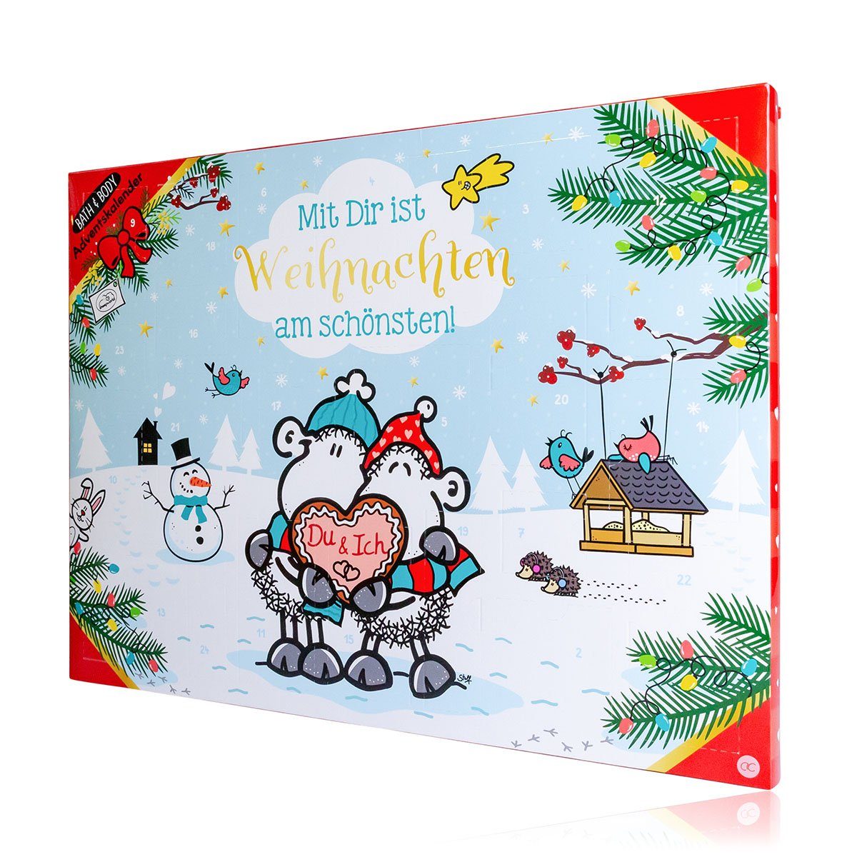 ACCENTRA Adventskalender SHEEPWORLD Adventskalender – 24 Wellness-, Pflege- & Accessoires-Überr, Mix aus Wellness, Pflege & Accessoires