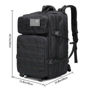 MDHAND Wanderrucksack (Set, 1-tlg., inkl.Rucksack), 45L Taktische Rucksack Herren Große Pack Leicht und atmungsaktiv