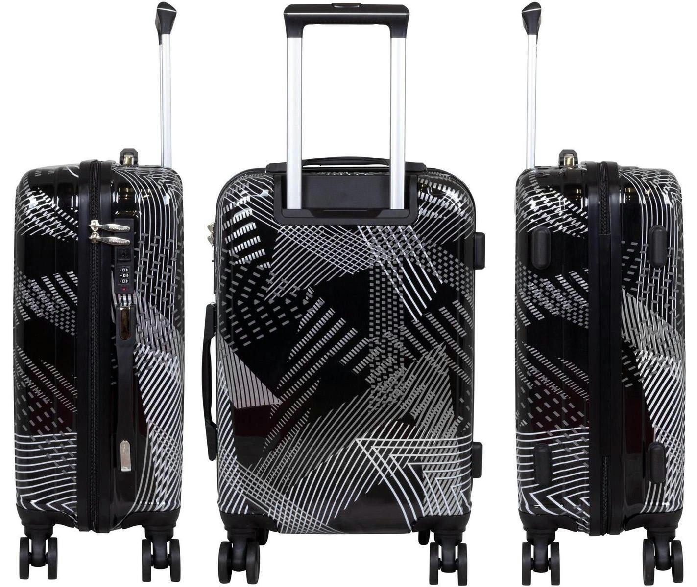 Warenhandel König Hartschalen-Trolley Ravenna, 4 Rollen, Dehnfalte für Gr. L und XL, farbig abgestimmte Griffe und Rollen